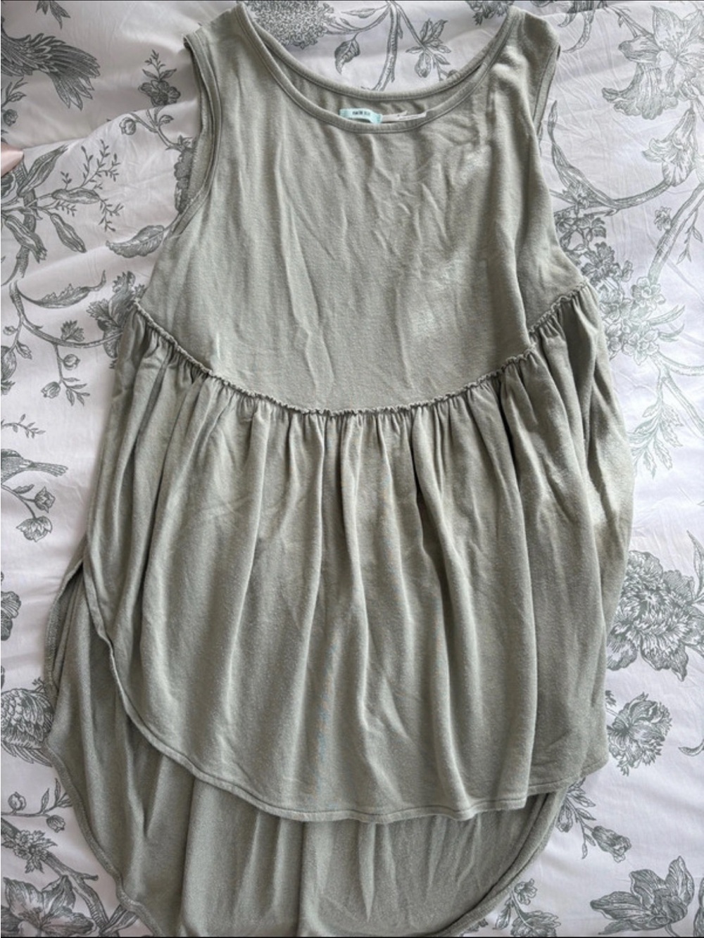 Kimchi Blue Sage Sleeveless Tiered Peplum Tank Top